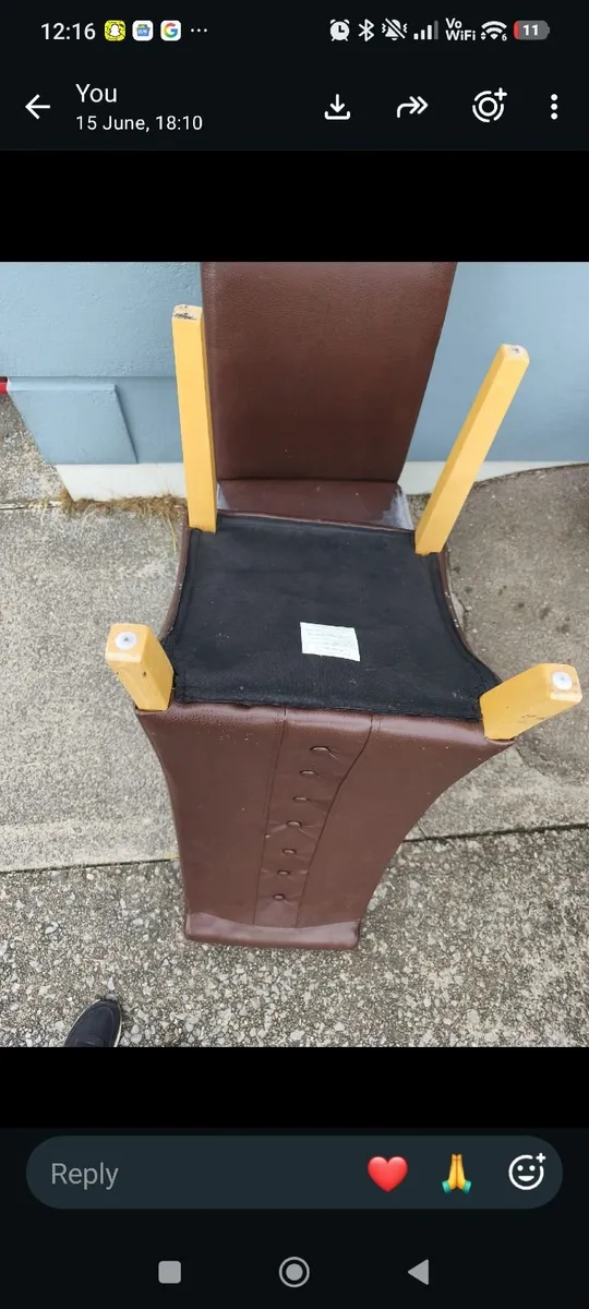 Leather dinning chairs - Image 3
