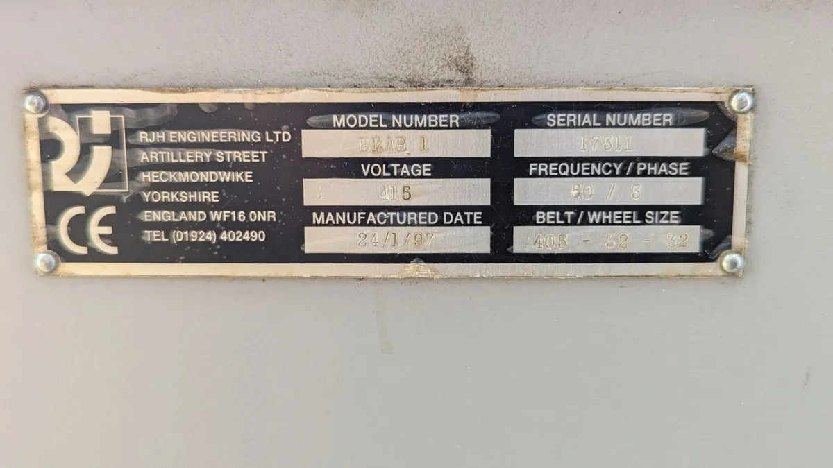 RJH Bear Precision Industrial Toolgrinder 3-Phase - Image 2