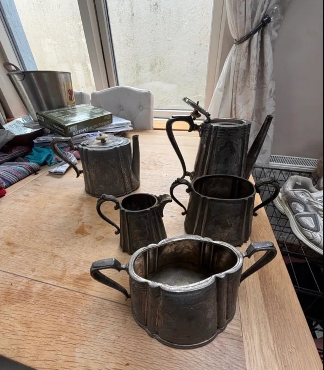 Pewter teaset - Image 1