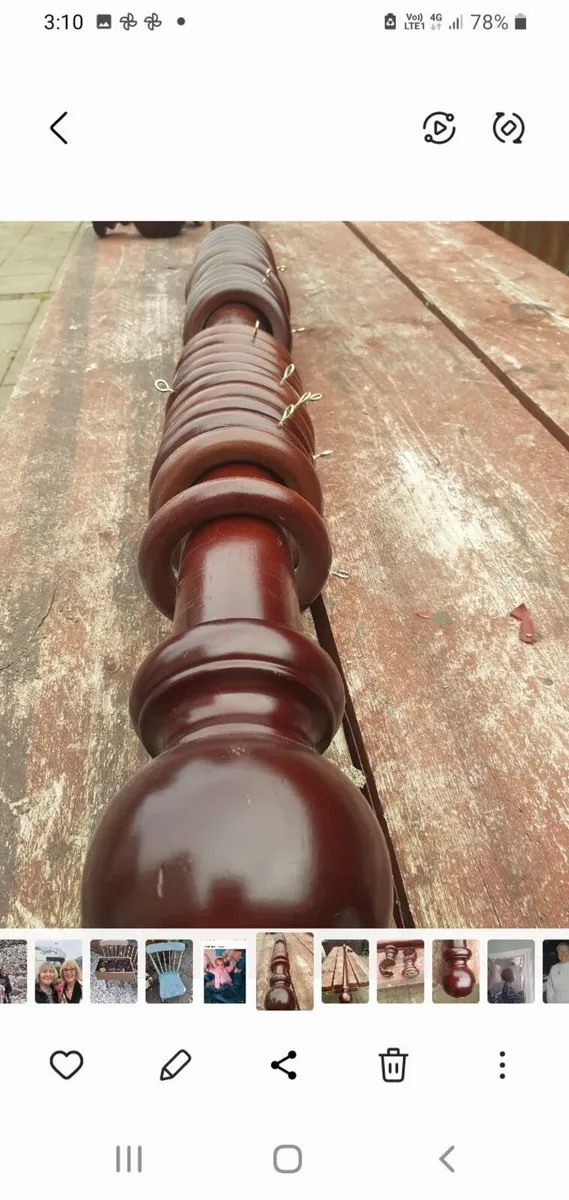 Wood Curtain Pole - Image 1