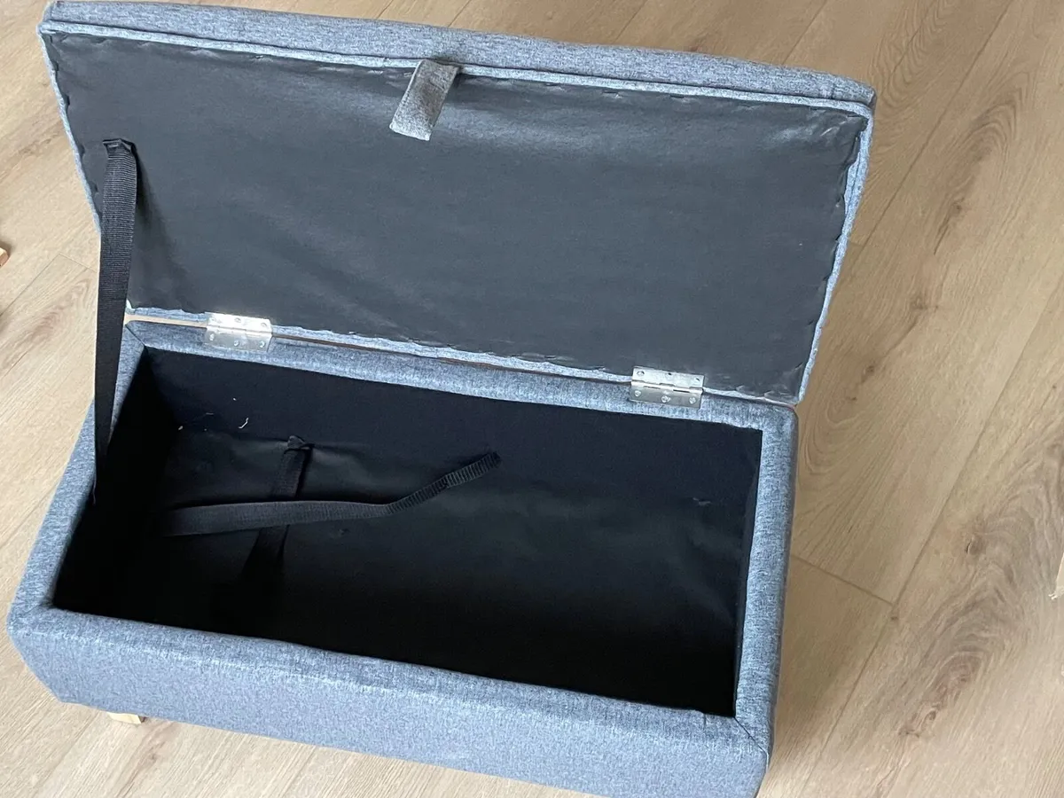 Grey Storage Ottoman - Image 3