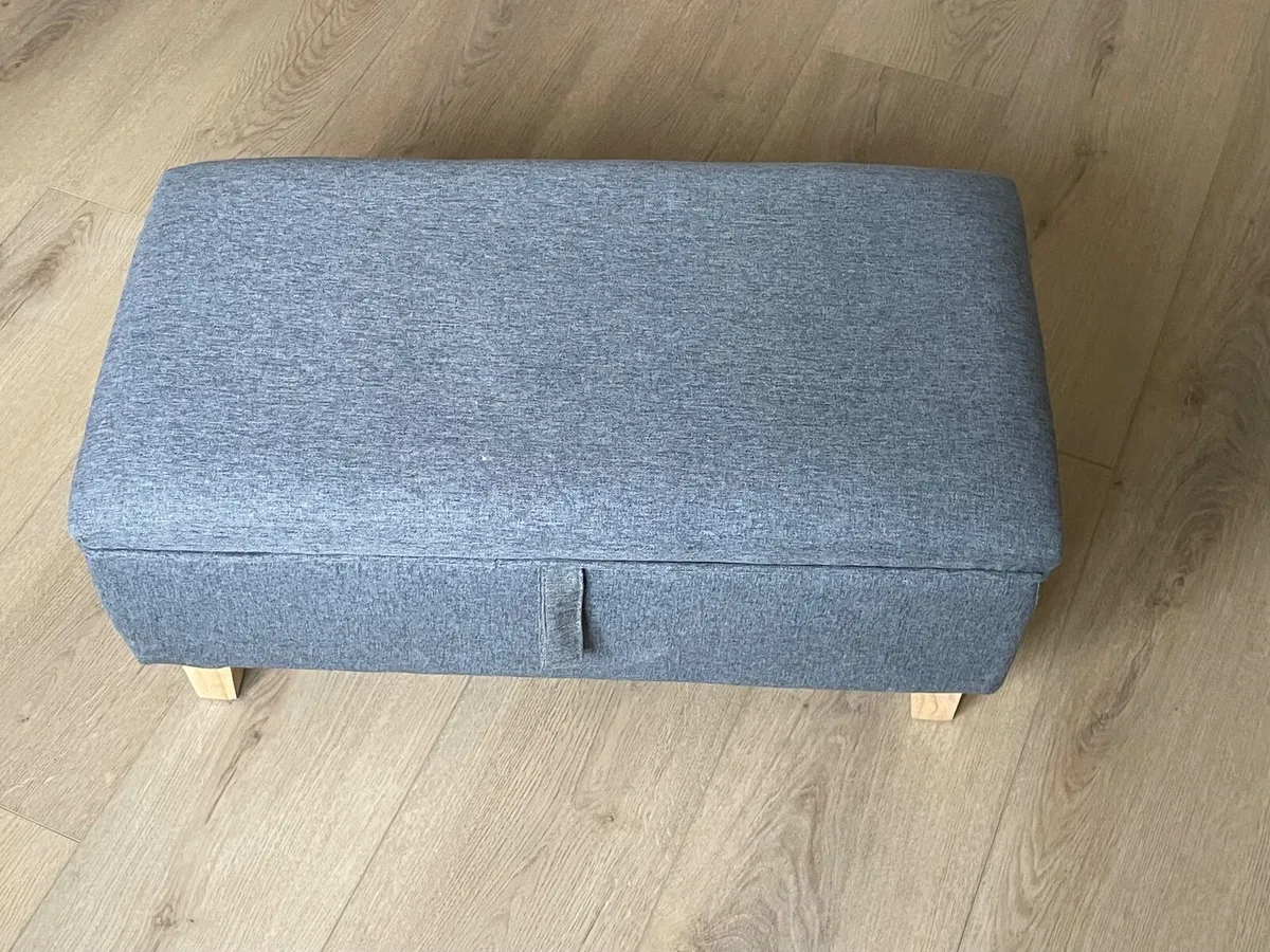 Grey Storage Ottoman - Image 4