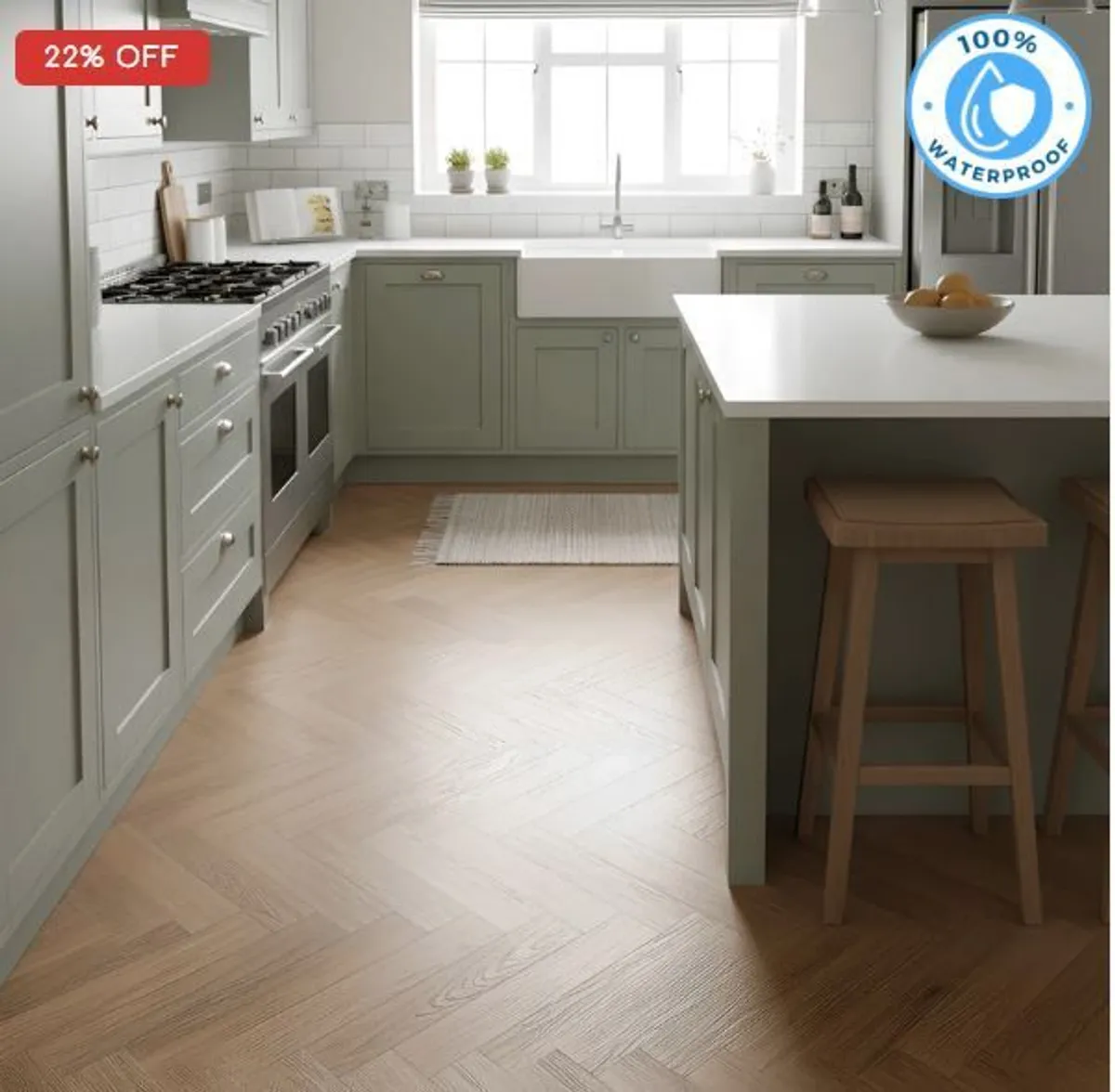 Premium SPC Herringbone Laminate Flooring, High-Quality Low Maintenance - Image 1
