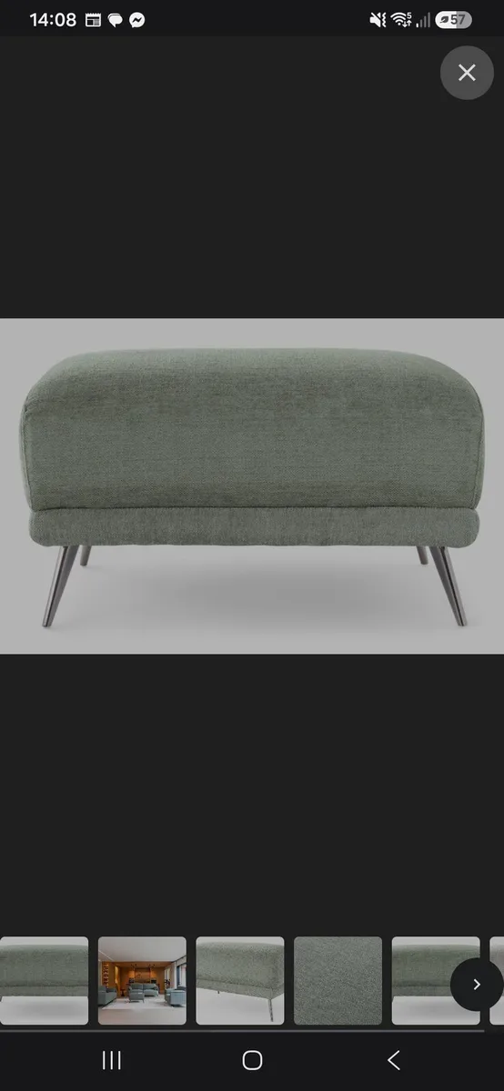 Footstool - colour Sage - Image 1