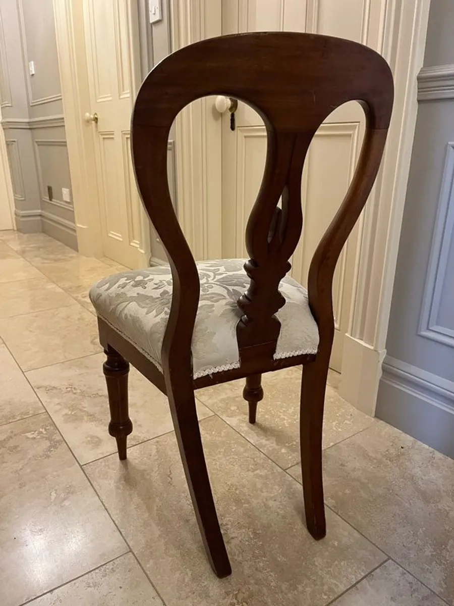 4 Antique Mahogany Dining room chairs - Image 4