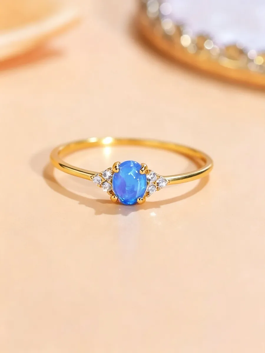 rgain｜Vintage Ring with Natural Paraiba Tourmaline - Image 1