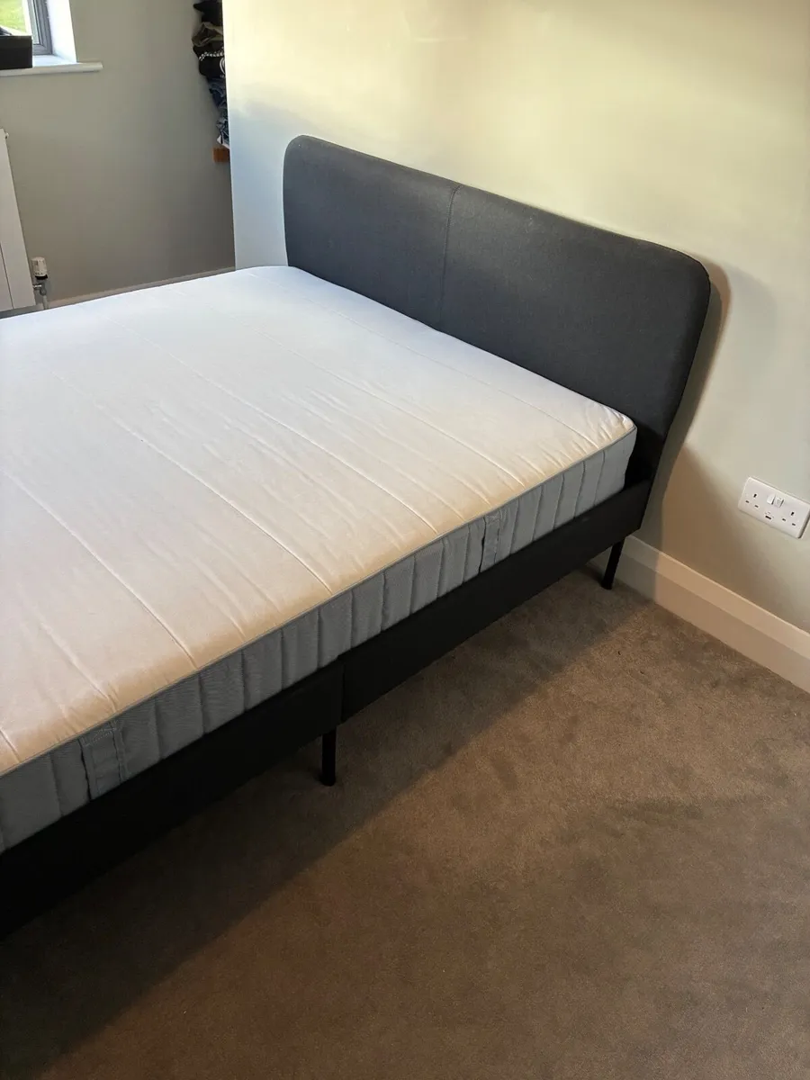Ikea bed frame and mattress - Image 1