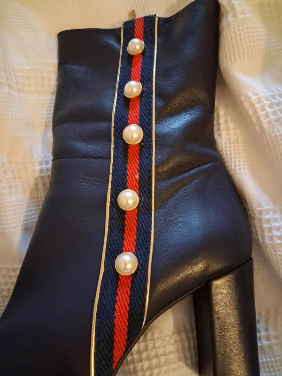 Marian navy pearl ankle boot UK 6 - Image 4