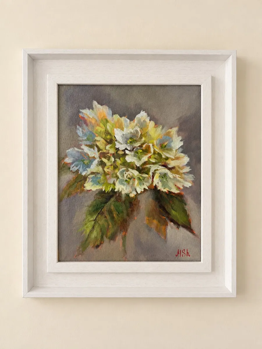 Original Hydrangea Oil Painting – Framed - Image 1