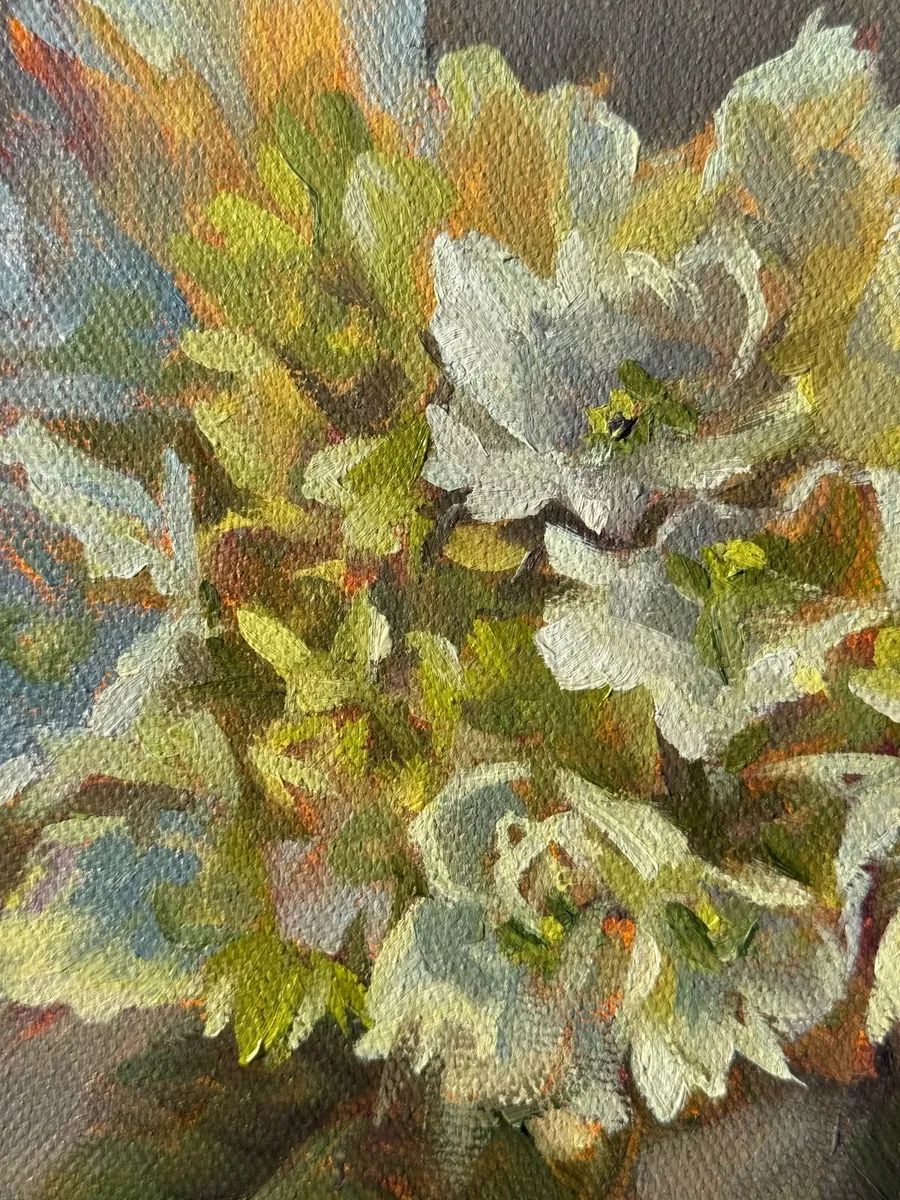 Original Hydrangea Oil Painting – Framed - Image 3