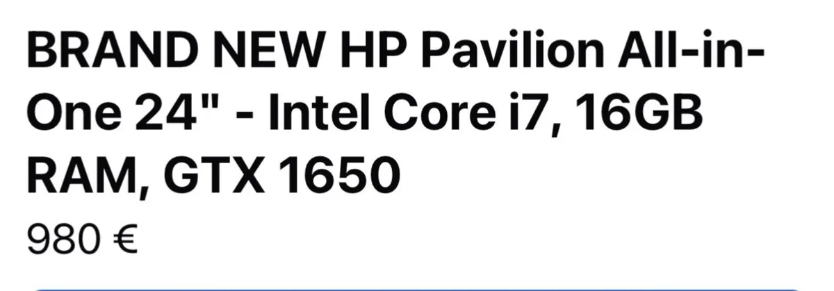 HP Pavilion All-in-One 24" (Intel Core i7 / 16GB R - Image 1