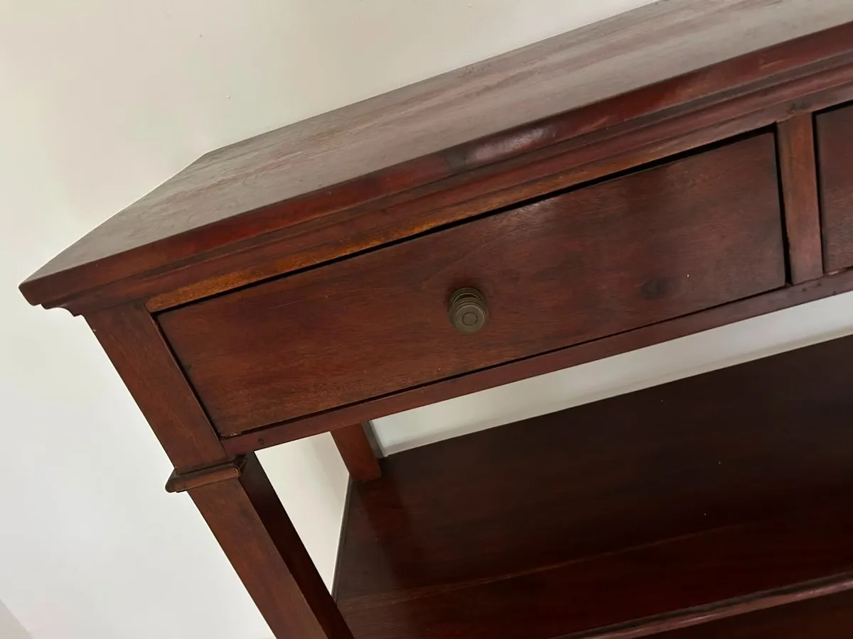 Premium Vintage 2 Drawer Console Table - Image 4