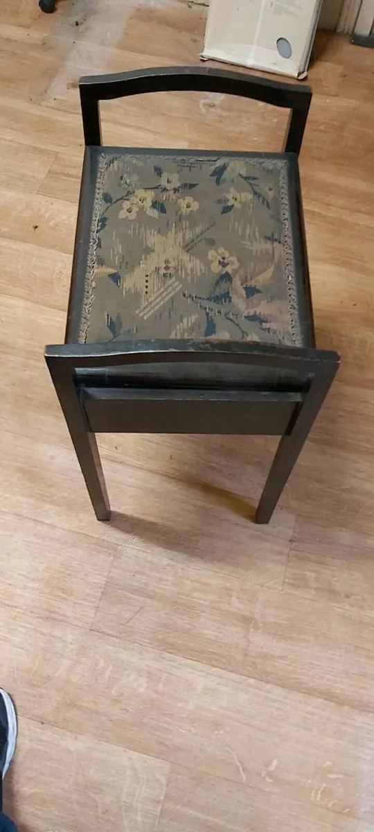 Mahogany Antique Piano Stool - Image 3