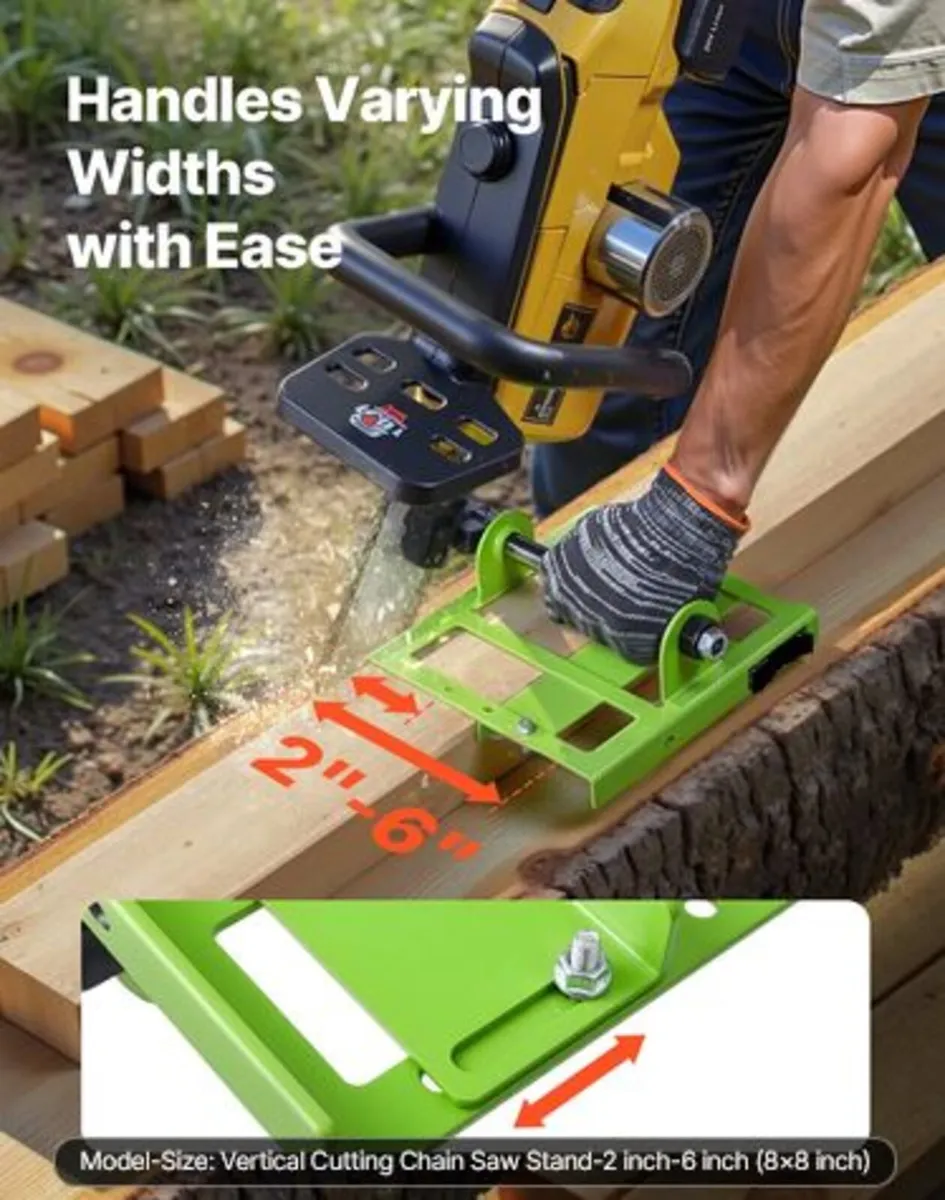 Chainsaw Mill, Adjustable 5-15 cm Width, Vertical - Image 1