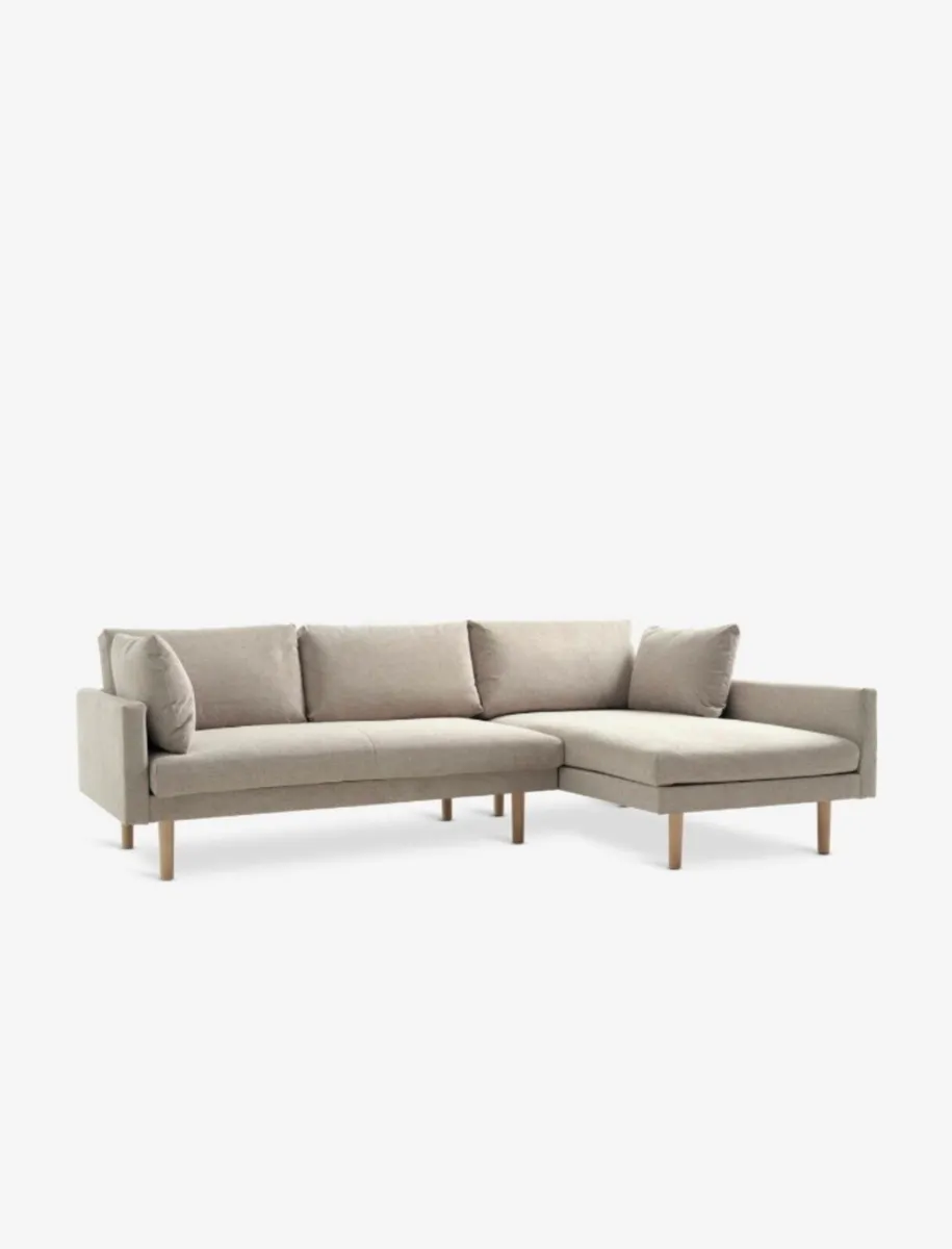 Sofa / Couch chaise longue right, colour sand - Image 2