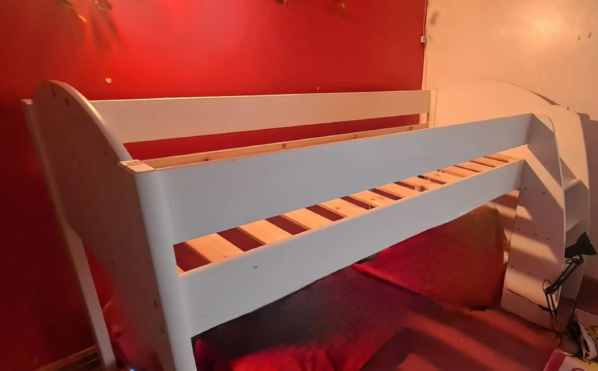 Mid-sleeper single bed without mattress. - Image 2