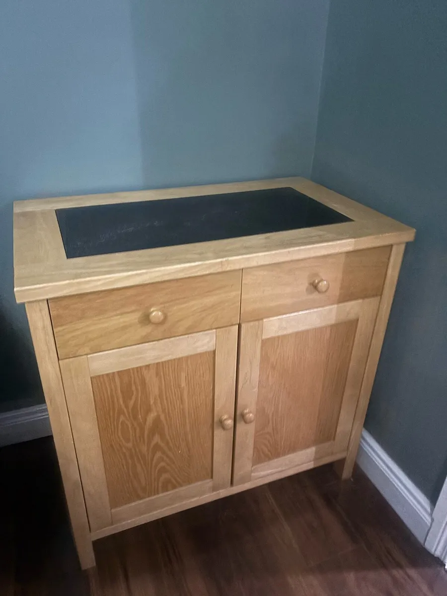 Solid wood and granite dresser - Image 1