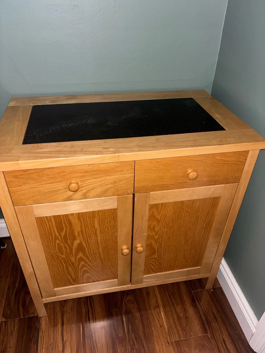 Solid wood and granite dresser - Image 2