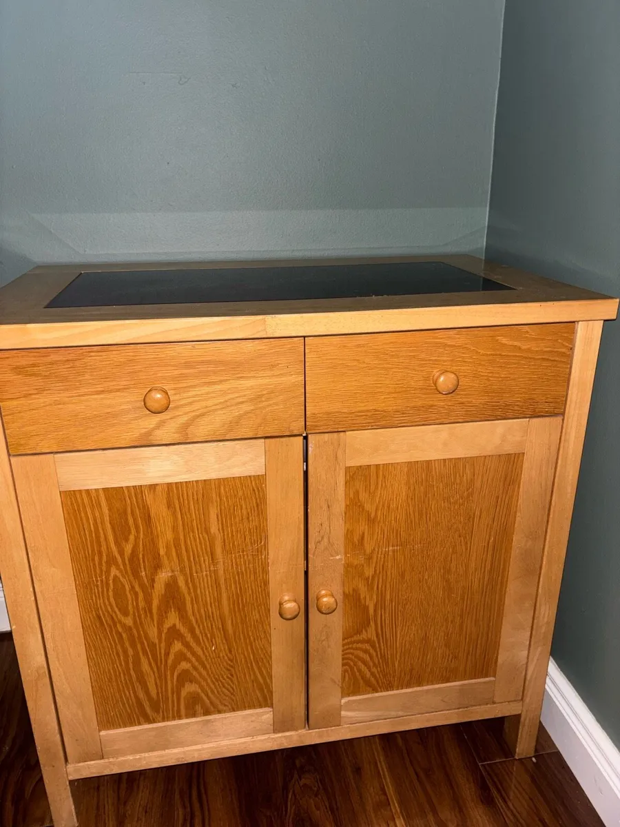Solid wood and granite dresser - Image 3