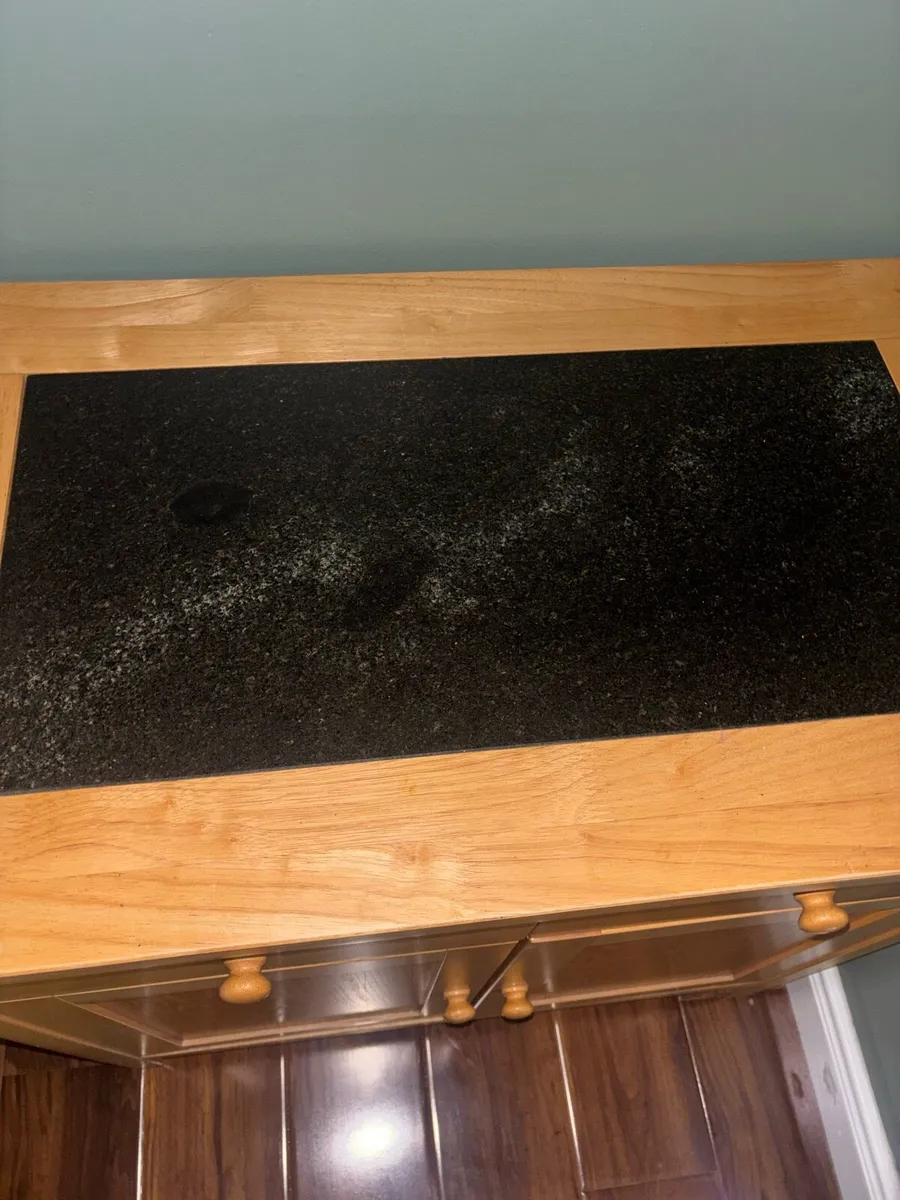Solid wood and granite dresser - Image 4