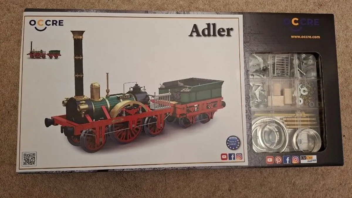 Adler Steam Train Wooden Model Kit - Image 1
