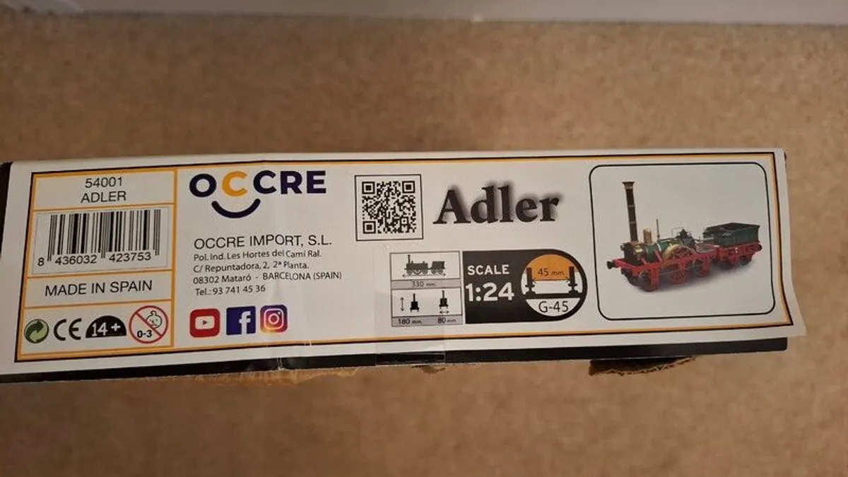 Adler Steam Train Wooden Model Kit - Image 3
