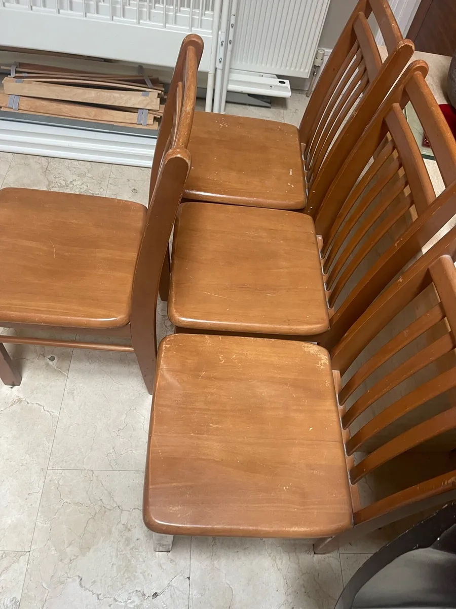 4 x Sturdy Kitchen Dining Chairs - Can Deliver - Image 2