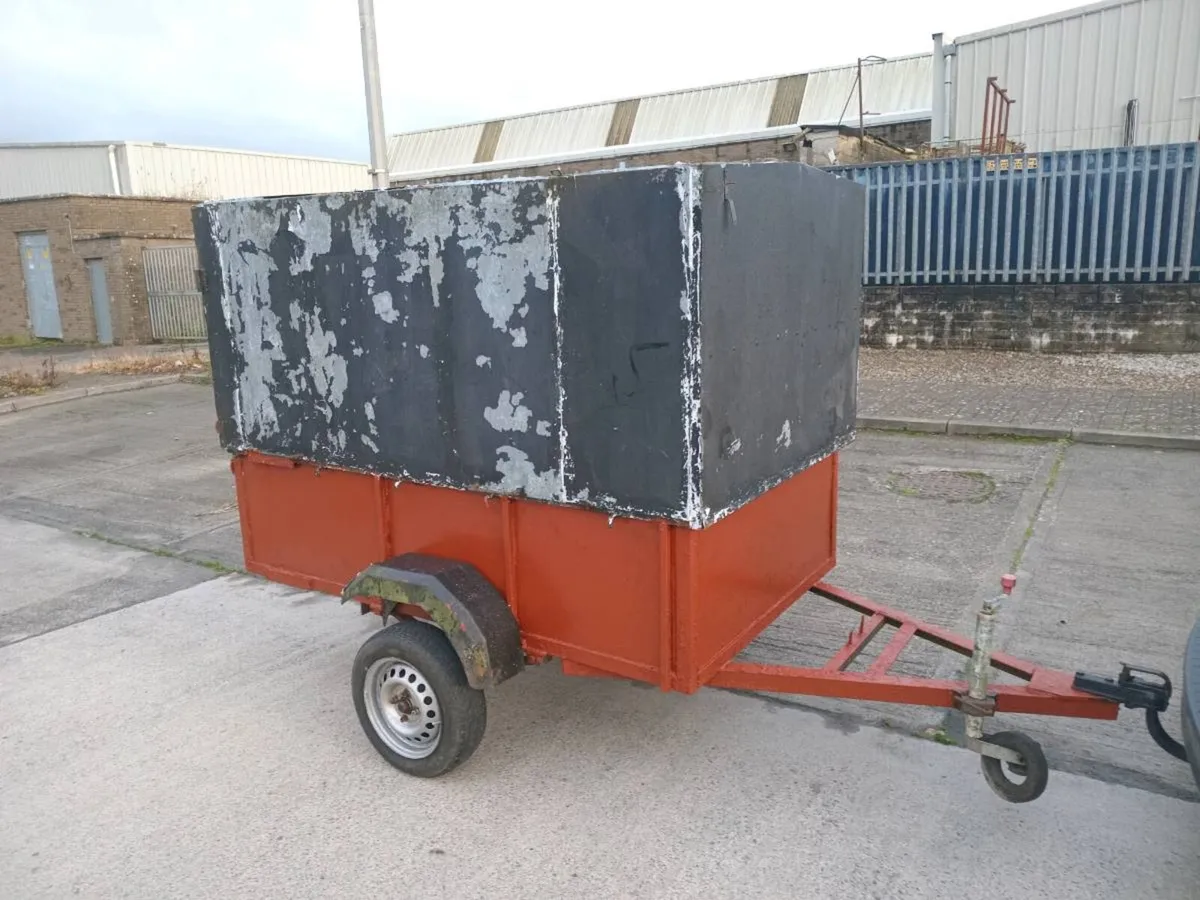 7 by 4 fatury made storage trailer removedabel top - Image 3