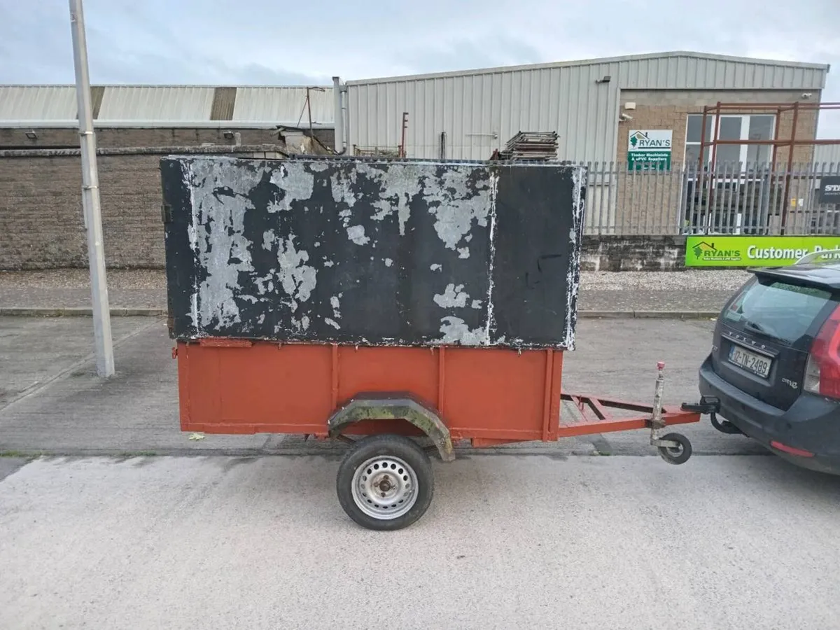 7 by 4 fatury made storage trailer removedabel top - Image 4