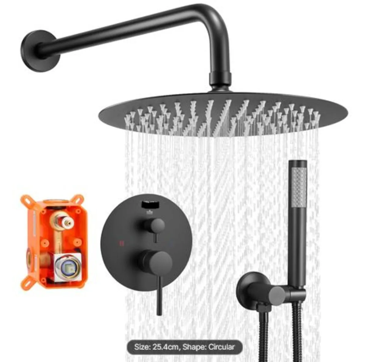 Shower Faucet Set, Rainfall Bathroom Shower System - Image 1