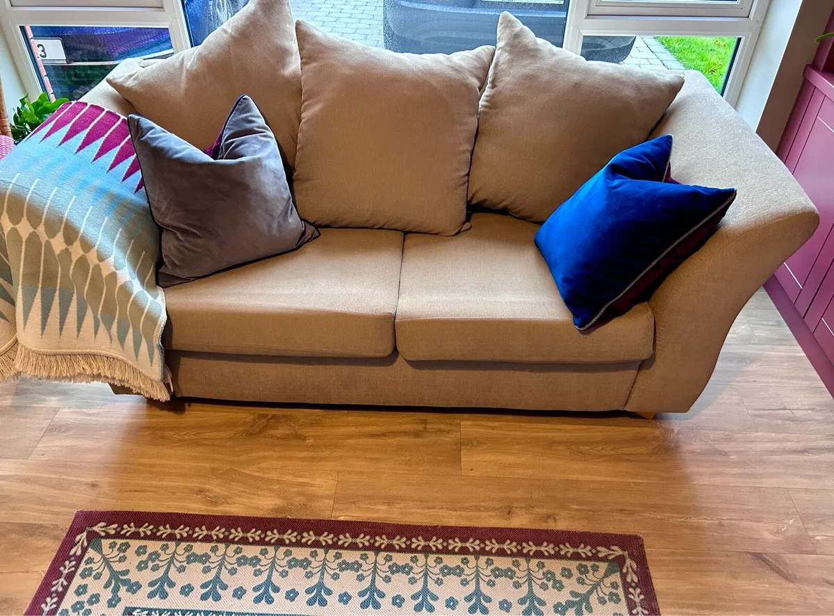 3 + 4 seater couch + Footstool - €400- Carrigaline - Image 1
