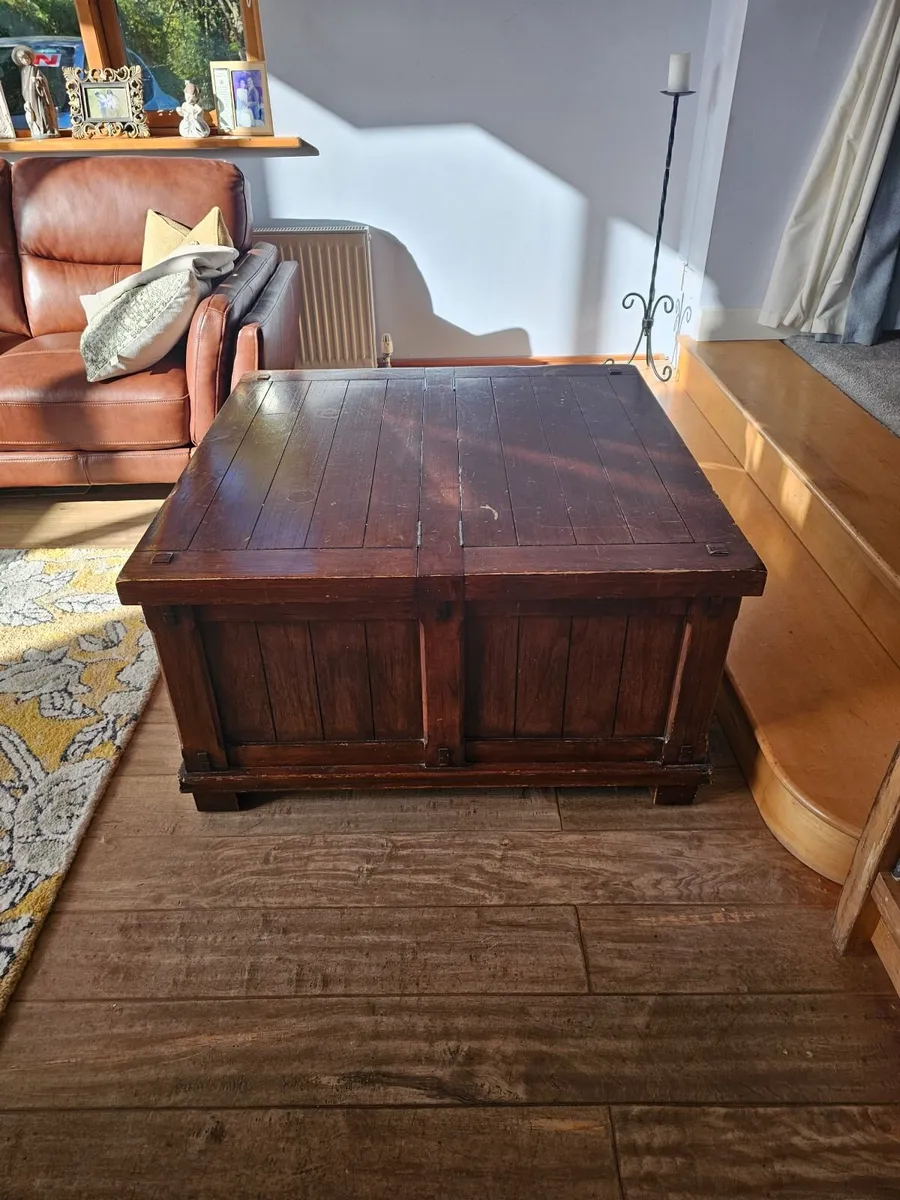 Solid Wooden Coffee Table with Storage - Image 2