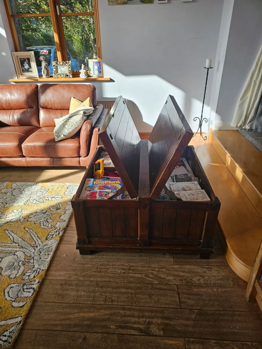 Solid Wooden Coffee Table with Storage - Image 3