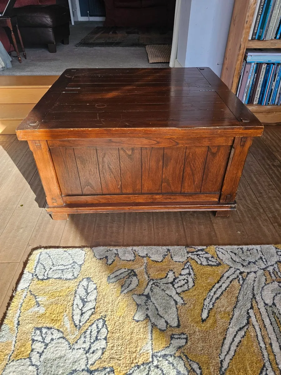 Solid Wooden Coffee Table with Storage - Image 4