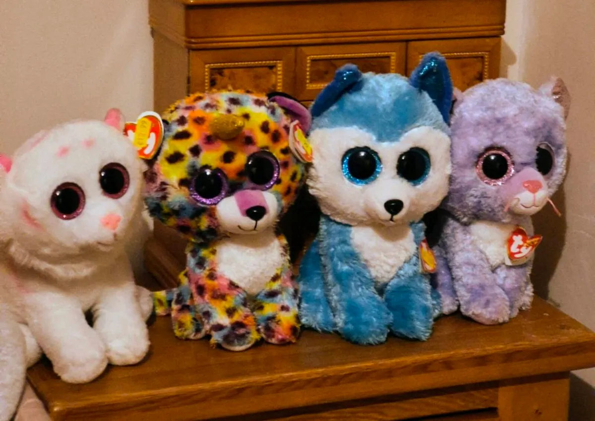 4 ORIGINAL TY BEANIE BOOS, 24CMS, - Image 1