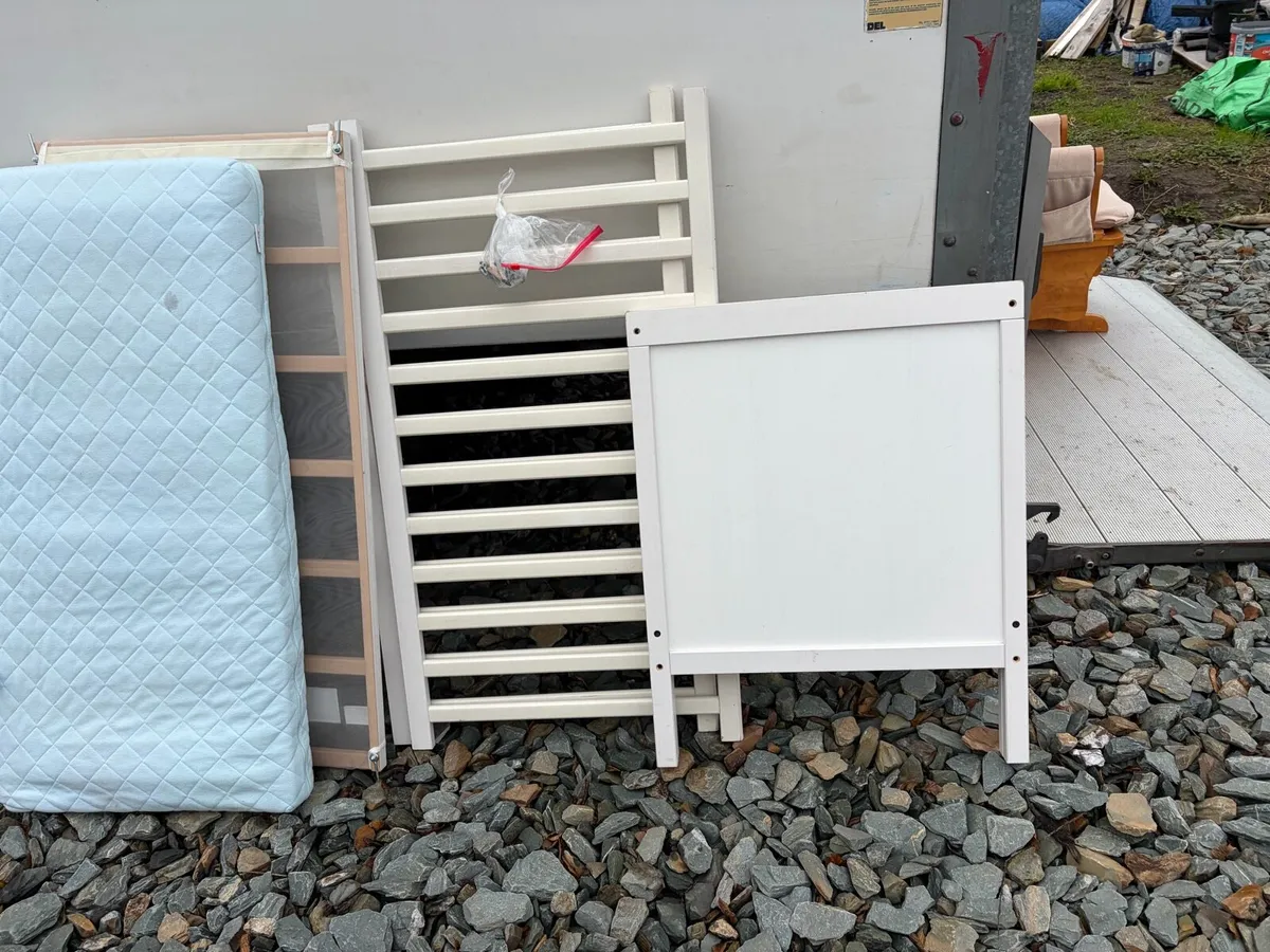 ikea cot bed frame + mattress €50 - Image 2
