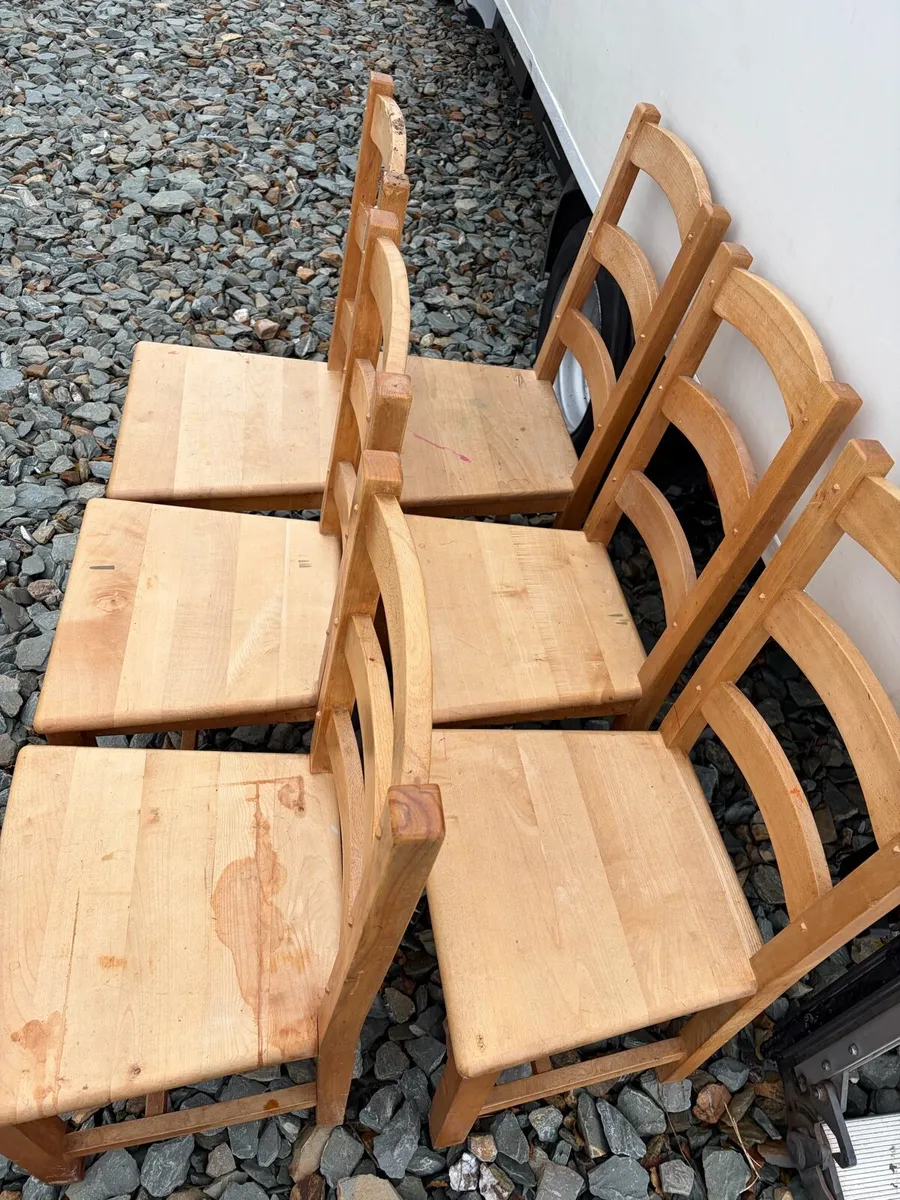 6 x oak kitchen chairs - Image 3