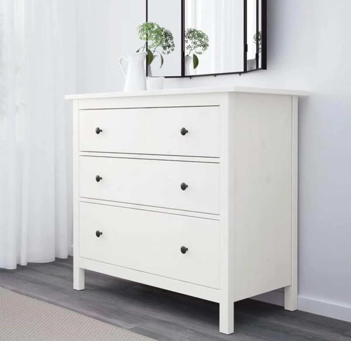 IKEA HEMNES White Chest of 3 Drawers – €55 - Image 1