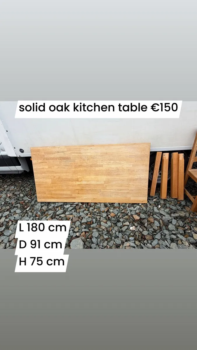 oak kitchen table - Image 1