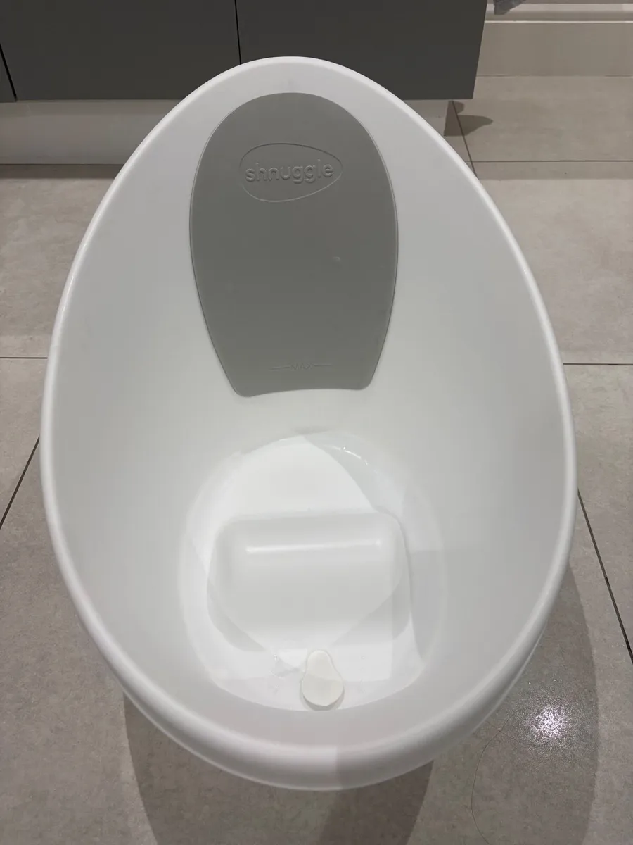 Shnuggle Bath - White/Grey backrest