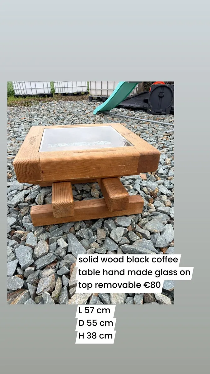 solid wooden coffee table - Image 2