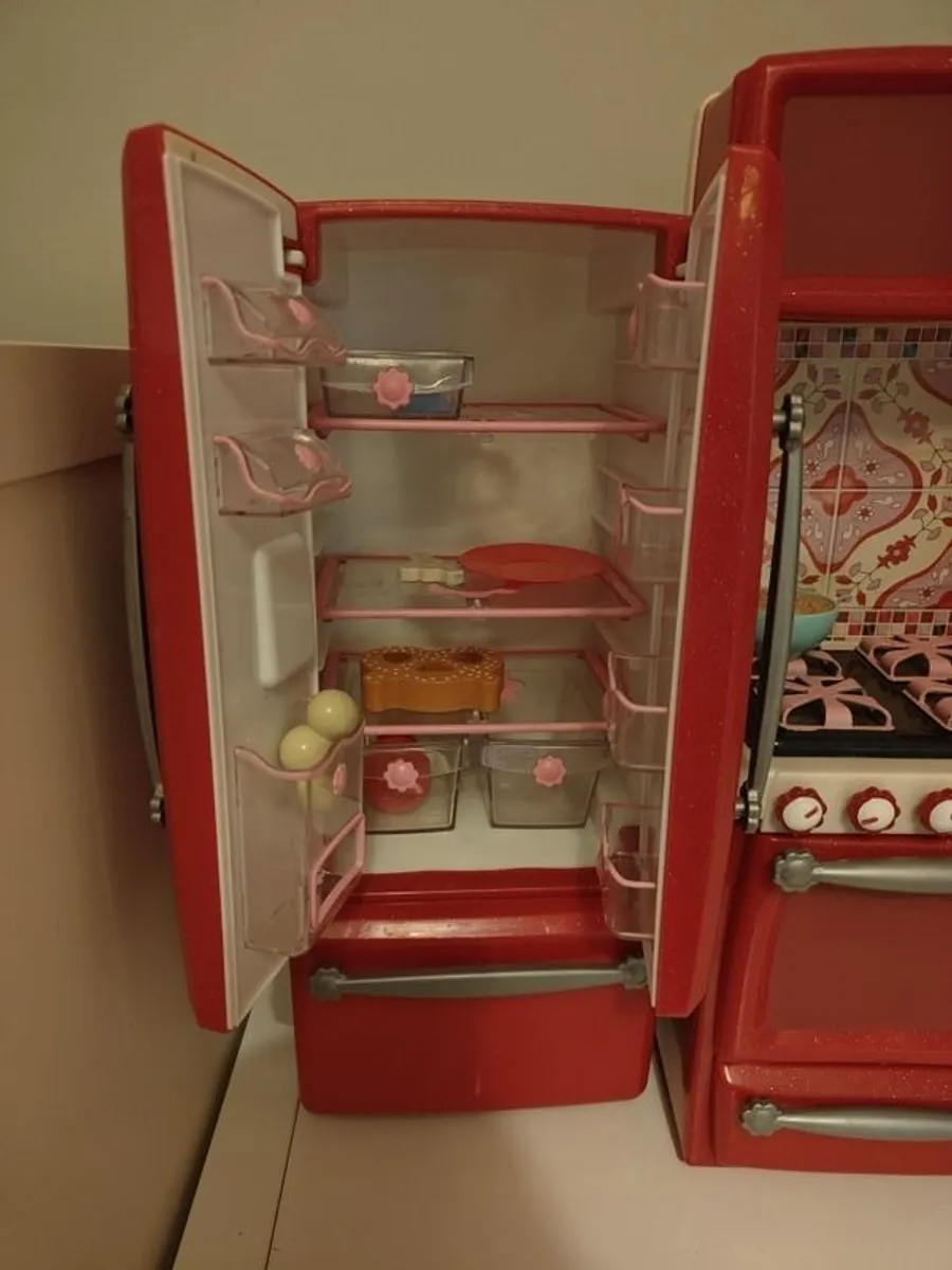 Our Generation Kitchen and fridge - Red - Image 2