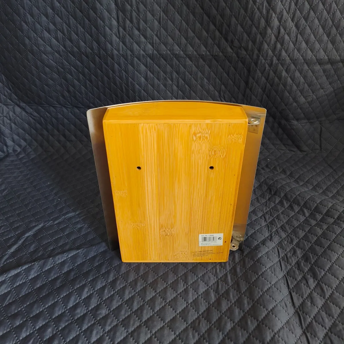 Zeller Wall Mounted Key Box – Bamboo & Steel - Image 2
