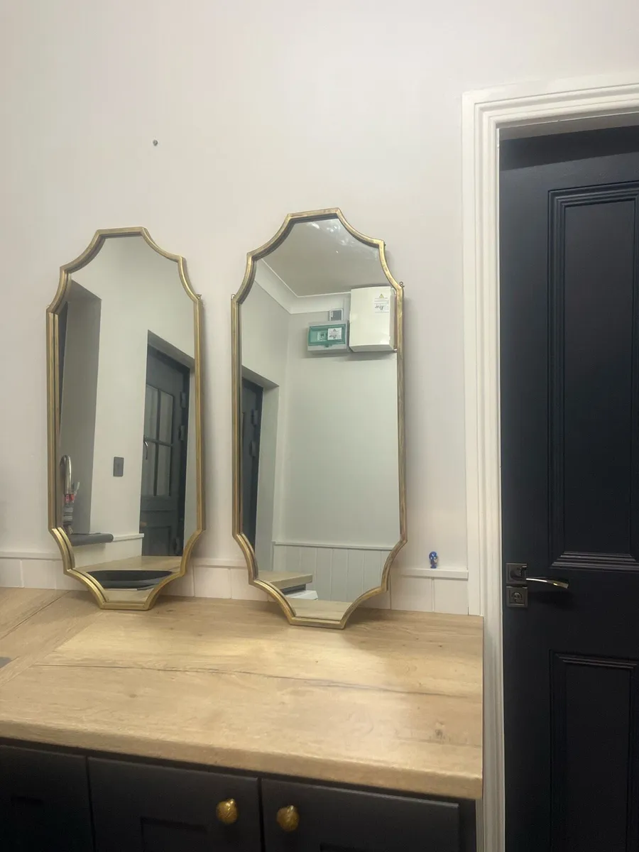 Antique brass mirrors - Image 2