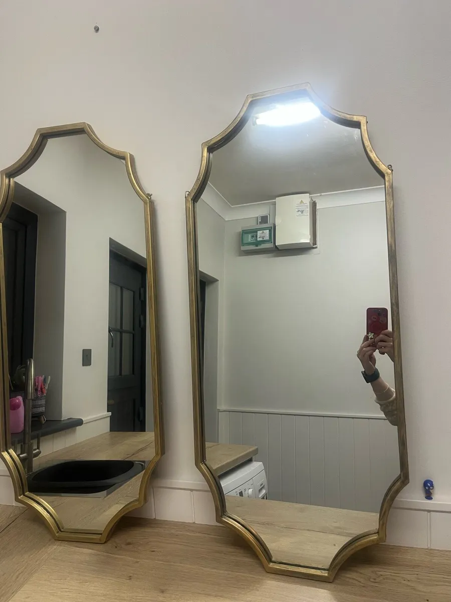 Antique brass mirrors - Image 4