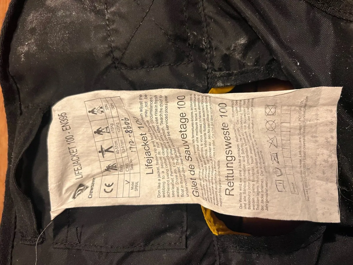 Crewsaver child life jacket <20kg - Image 3