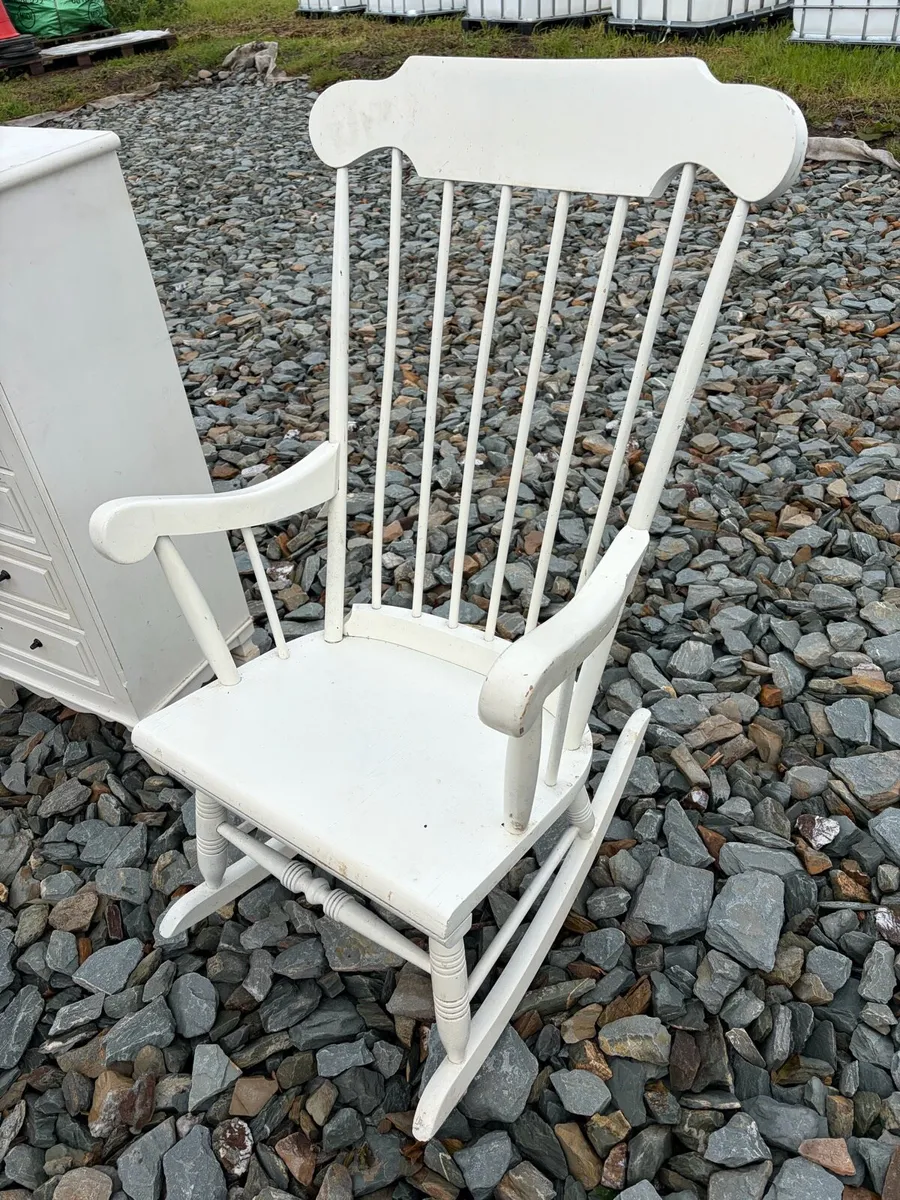 solid wooden rocking chair - Image 1