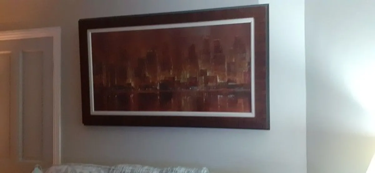 Beautiful  picture in lovely frame  141cm x82cm          Very heavy - Image 2