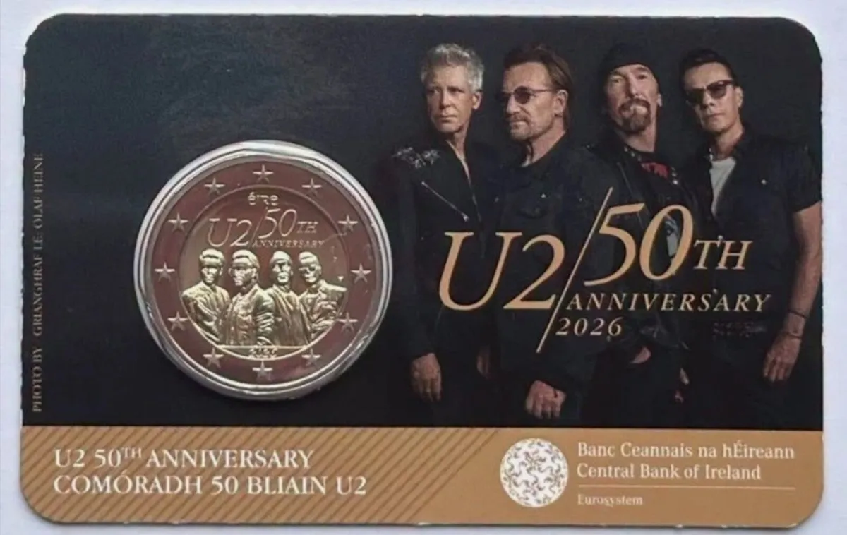 Ireland U2 2 euro commemorative coin 2026 - Image 1