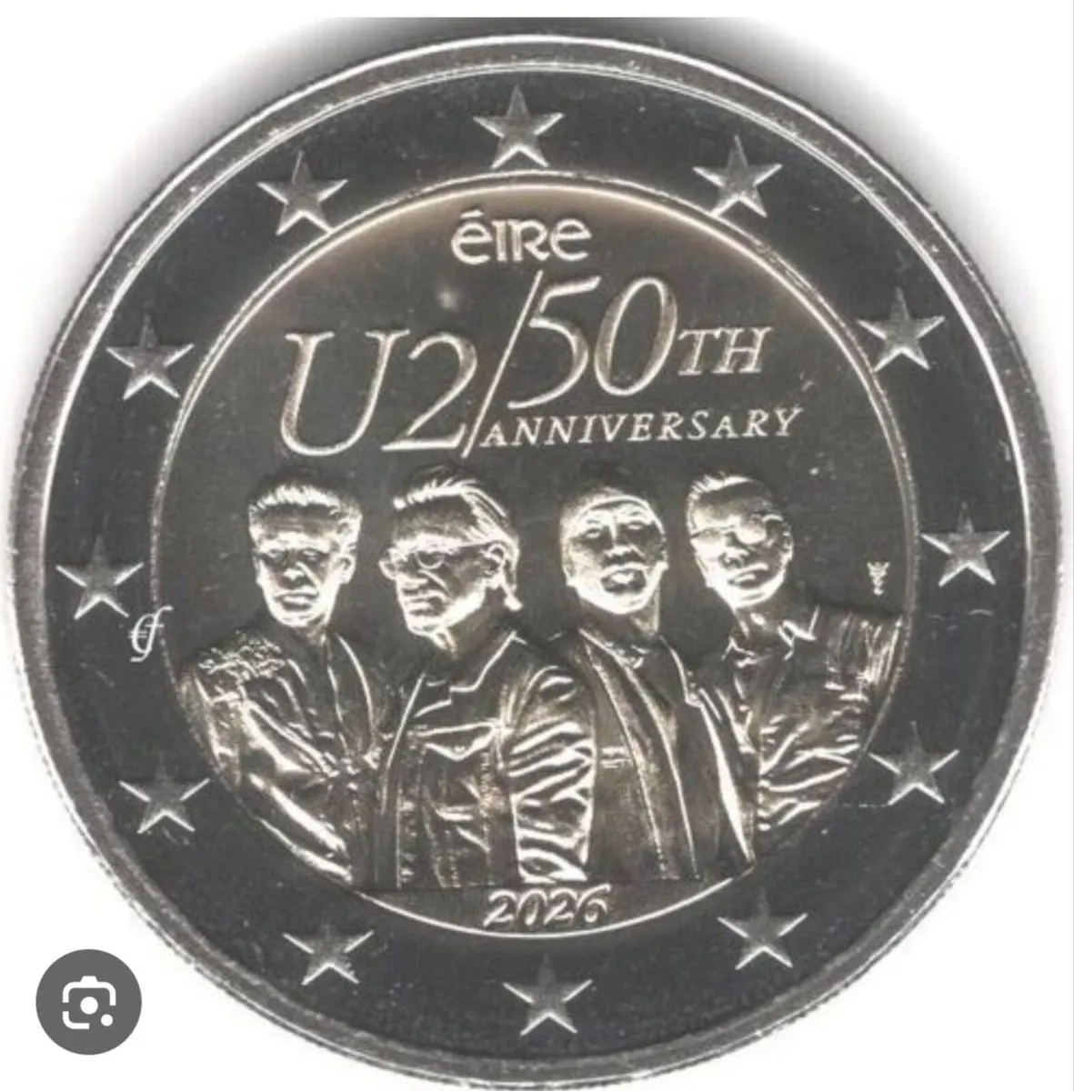 Ireland U2 2 euro commemorative coin 2026 - Image 2